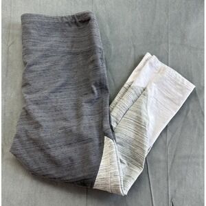 RBX Capri Leggings Women's Medium Gray White Pull On Elastic Waistband High Rise